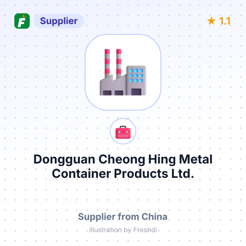 Dongguan Cheong Hing Metal Container Products Ltd. – summary card, no photo uploaded yet
