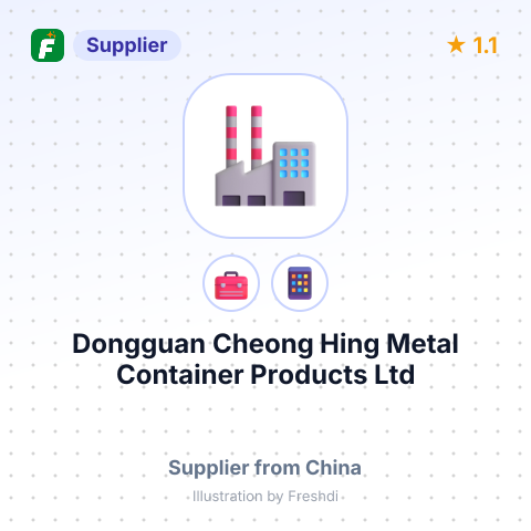 Dongguan Cheong Hing Metal Container Products Ltd – summary card, no photo uploaded yet