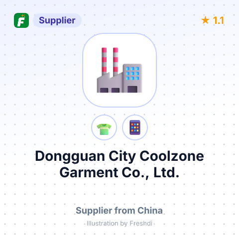 Dongguan City Coolzone Garment Co., Ltd. – summary card, no photo uploaded yet