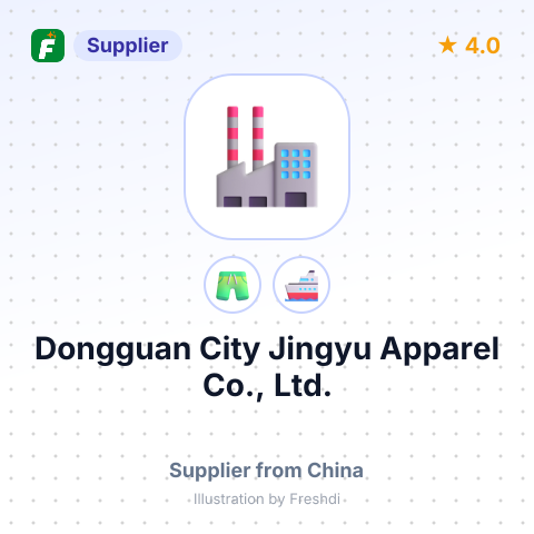 Dongguan City Jingyu Apparel Co., Ltd. – summary card, no photo uploaded yet