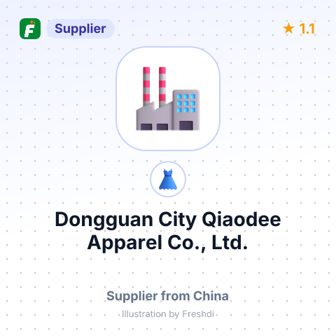Dongguan City Qiaodee Apparel Co., Ltd. – summary card, no photo uploaded yet