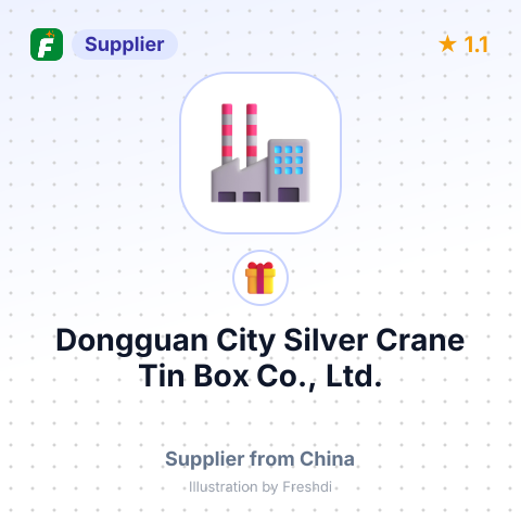Dongguan City Silver Crane Tin Box Co., Ltd. – summary card, no photo uploaded yet