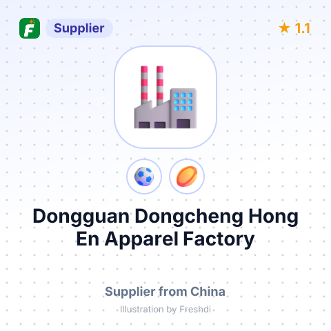 Dongguan Dongcheng Hong En Apparel Factory – summary card, no photo uploaded yet