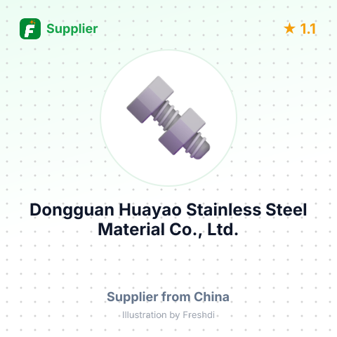 Dongguan Huayao Stainless Steel Material Co., Ltd. – summary card, no photo uploaded yet