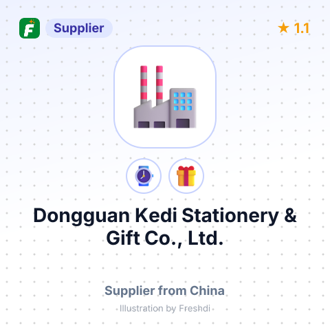 Dongguan Kedi Stationery & Gift Co., Ltd. – summary card, no photo uploaded yet