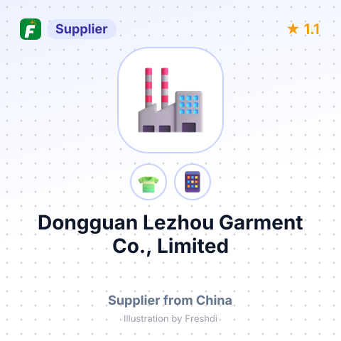 Dongguan Lezhou Garment Co., Limited – summary card, no photo uploaded yet
