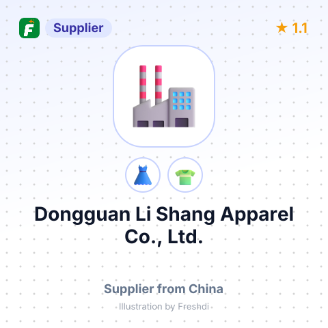 Dongguan Li Shang Apparel Co., Ltd. – summary card, no photo uploaded yet