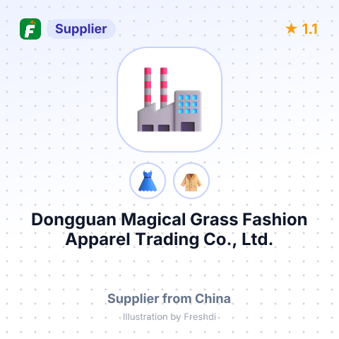 Dongguan Magical Grass Fashion Apparel Trading Co., Ltd. – summary card, no photo uploaded yet