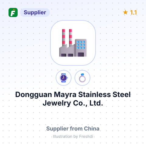 Dongguan Mayra Stainless Steel Jewelry Co., Ltd. – summary card, no photo uploaded yet