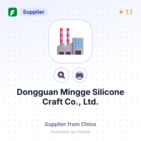 Dongguan Mingge Silicone Craft Co., Ltd. – summary card, no photo uploaded yet