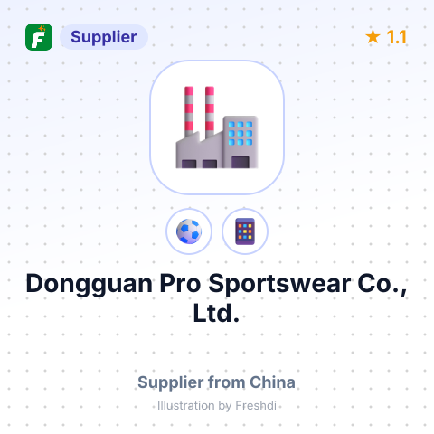 Dongguan Pro Sportswear Co., Ltd. – summary card, no photo uploaded yet