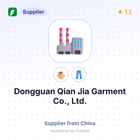Dongguan Qian Jia Garment Co., Ltd. – summary card, no photo uploaded yet