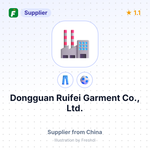Dongguan Ruifei Garment Co., Ltd. – summary card, no photo uploaded yet