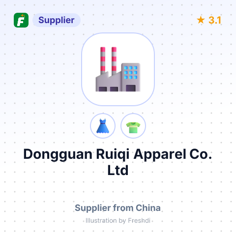 Dongguan Ruiqi Apparel Co., Ltd – summary card, no photo uploaded yet