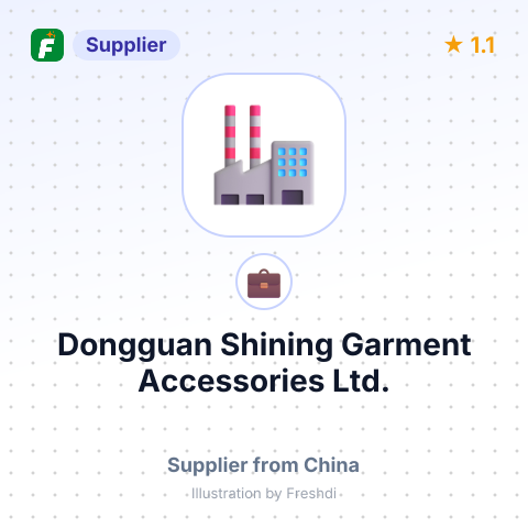 Dongguan Shining Garment Accessories Ltd. – summary card, no photo uploaded yet