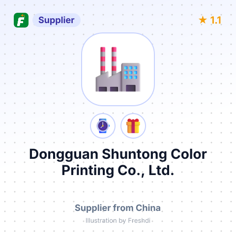 Dongguan Shuntong Color Printing Co., Ltd. – summary card, no photo uploaded yet