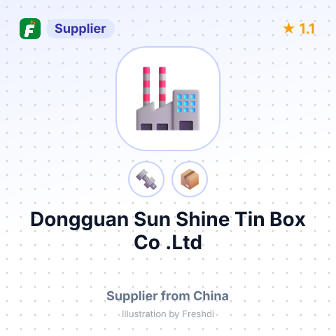 Dongguan Sun Shine Tin Box Co .Ltd – summary card, no photo uploaded yet