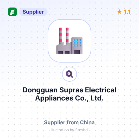 Dongguan Supras Electrical Appliances Co., Ltd. – summary card, no photo uploaded yet