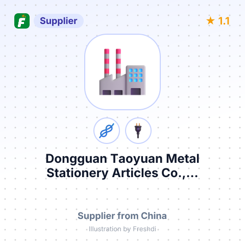 Dongguan Taoyuan Metal Stationery Articles Co.,... – summary card, no photo uploaded yet
