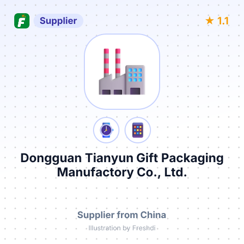 Dongguan Tianyun Gift Packaging Manufactory Co., Ltd. – summary card, no photo uploaded yet