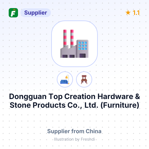 Dongguan Top Creation Hardware & Stone Products Co., Ltd. (Furniture) – summary card, no photo uploaded yet