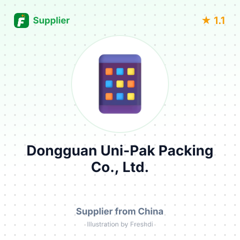 Dongguan Uni-Pak Packing Co., Ltd. – summary card, no photo uploaded yet