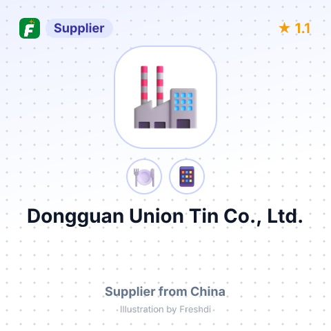 Dongguan Union Tin Co., Ltd. – summary card, no photo uploaded yet