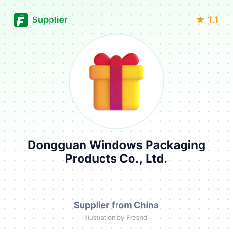 Dongguan Windows Packaging Products Co., Ltd. – summary card, no photo uploaded yet