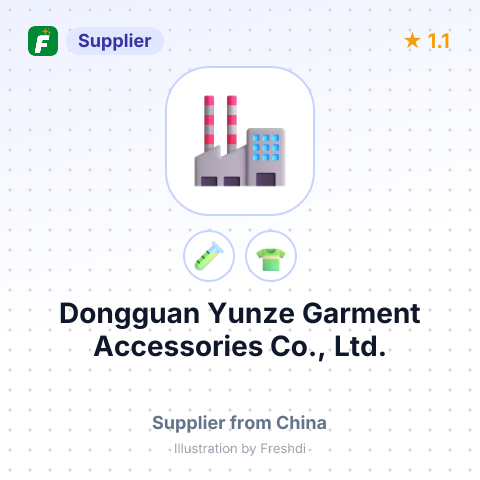 Dongguan Yunze Garment Accessories Co., Ltd. – summary card, no photo uploaded yet
