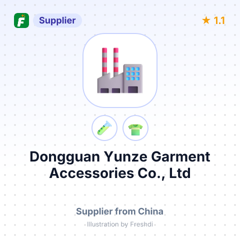 Dongguan Yunze Garment Accessories Co., Ltd – summary card, no photo uploaded yet