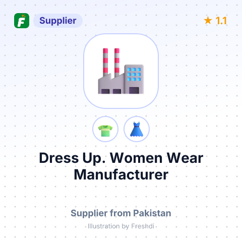 Dress Up. Women Wear Manufacturer – summary card, no photo uploaded yet