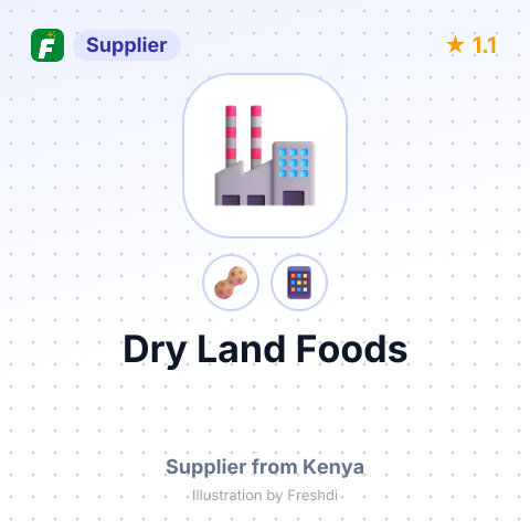 Dry Land Foods  – summary card, no photo uploaded yet