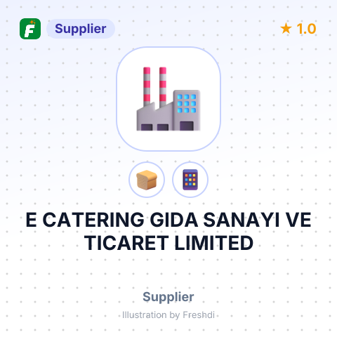 E CATERING GIDA SANAYI VE TICARET LIMITED – summary card, no photo uploaded yet
