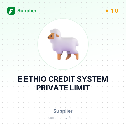 E ETHIO CREDIT SYSTEM PRIVATE LIMIT – summary card, no photo uploaded yet
