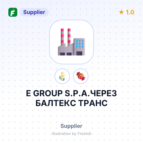E GROUP S.P.A.ЧЕРЕЗ БАЛТЕКС ТРАНС – summary card, no photo uploaded yet