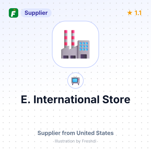 E. International Store – summary card, no photo uploaded yet
