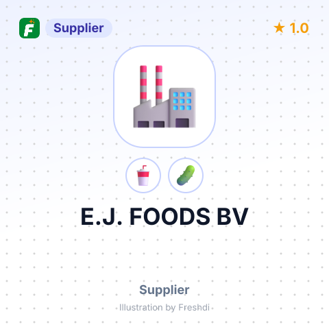E.J. FOODS BV – summary card, no photo uploaded yet