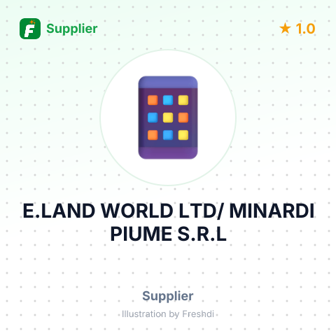E.LAND WORLD LTD/ MINARDI PIUME S.R.L – summary card, no photo uploaded yet