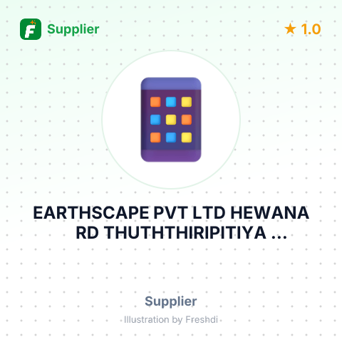 EARTHSCAPE PVT LTD HEWANA RD THUTHTHIRIPITIYA NATTANDIYA DDC RMU ORDER – summary card, no photo uploaded yet