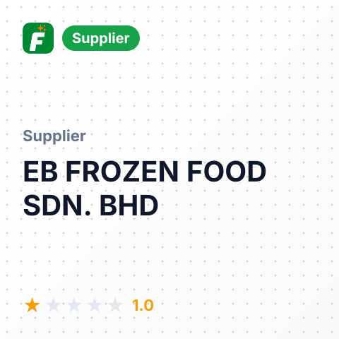 EB FROZEN FOOD SDN. BHD – summary card, no photo uploaded yet