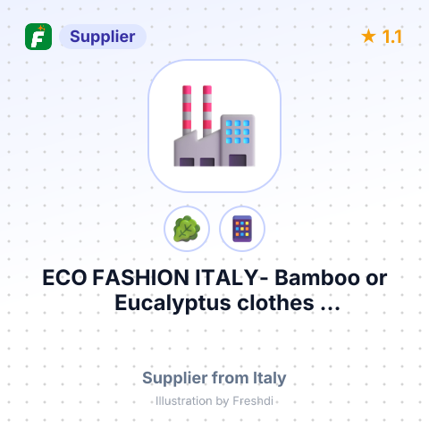 ECO FASHION ITALY- Bamboo or Eucalyptus clothes ecofashionitaly.com – summary card, no photo uploaded yet