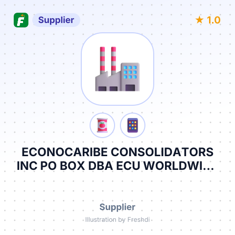 ECONOCARIBE CONSOLIDATORS INC PO BOX DBA ECU WORLDWIDE USA – summary card, no photo uploaded yet