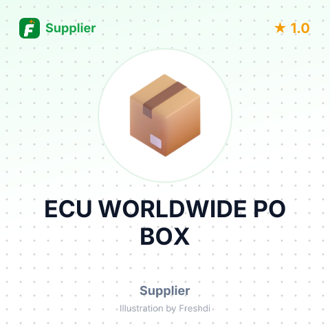 ECU WORLDWIDE PO BOX – summary card, no photo uploaded yet
