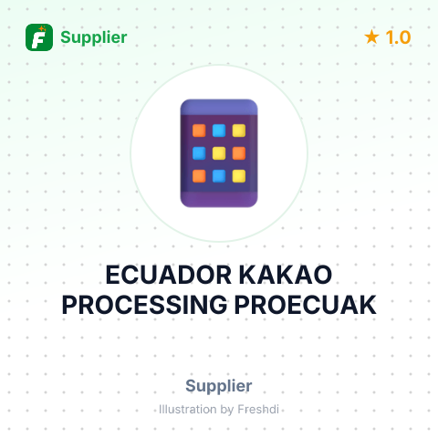 ECUADOR KAKAO PROCESSING PROECUAK – summary card, no photo uploaded yet
