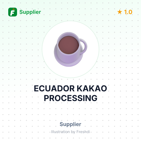ECUADOR KAKAO PROCESSING – summary card, no photo uploaded yet