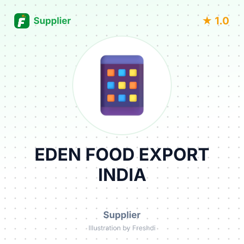 EDEN FOOD EXPORT INDIA – summary card, no photo uploaded yet