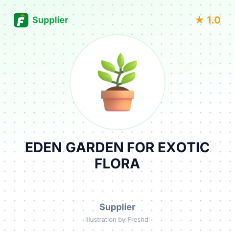 EDEN GARDEN FOR EXOTIC FLORA – summary card, no photo uploaded yet