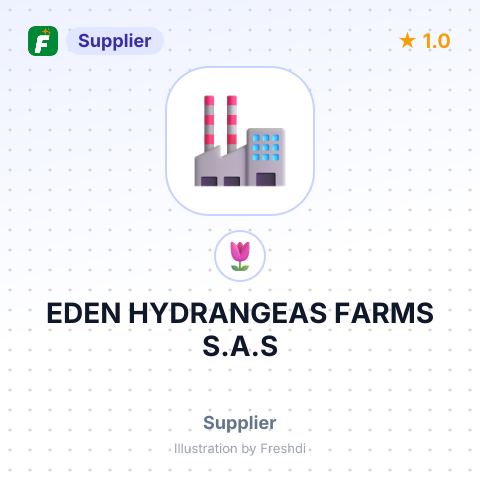 EDEN HYDRANGEAS FARMS S.A.S – summary card, no photo uploaded yet