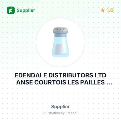EDENDALE DISTRIBUTORS LTD ANSE COURTOIS LES PAILLES REPUBLIC OF MAURITIUS FBL/ – summary card, no photo uploaded yet