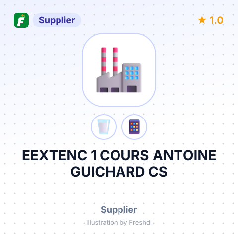 EEXTENC 1 COURS ANTOINE GUICHARD CS – summary card, no photo uploaded yet